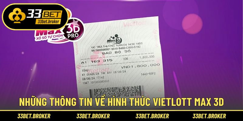 Những thông tin về hình thức Vietlott Max 3D